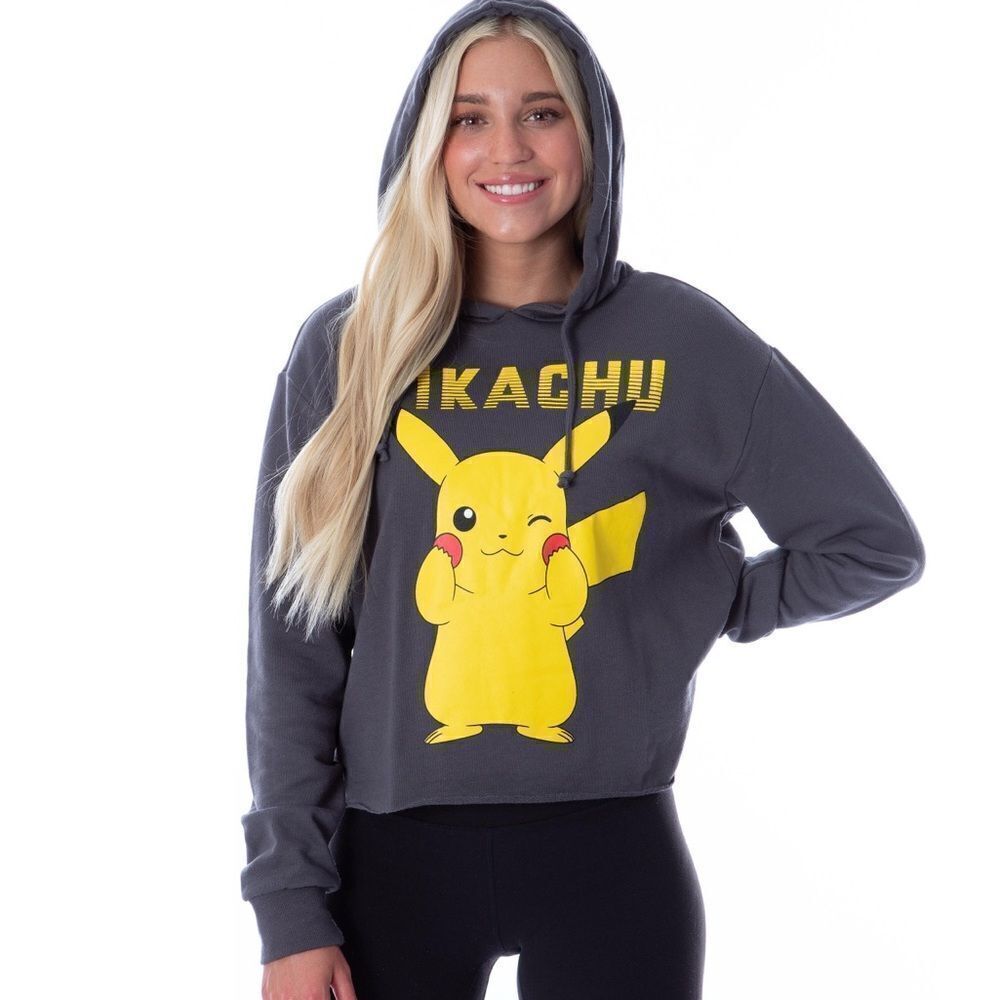 Pokémon Pikachu cropped lightweight hoodie sz 2X